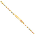 14K Yellow White Rose Goldolor Guadalupe Baby ID Bracelet