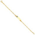 14K Yellow Gold Baby ID Bracelet W/Evil Eye