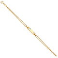 14K Yellow Gold Baby ID Bracelet W/Evil Eye