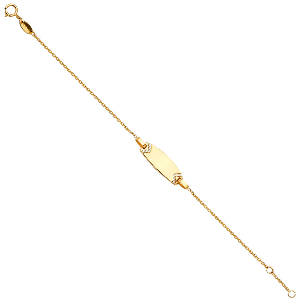14K Yellow Gold Baby ID Bracelet