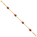 14K Yellow Gold Lady Bug Chain Bracelet