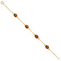 14K Yellow Gold Lady Bug Chain Baby Bracelet