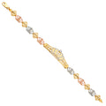 14K Yellow White Rose Goldolor 15 Years ID Bracelet