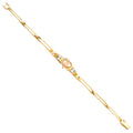 14K Yellow White Rose Goldolor 15 Years ID Bracelet