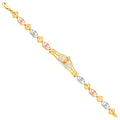 14K Yellow White Rose Goldolor Guadalupe ID Bracelet