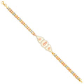 14K Yellow White Rose Goldolor Guadalupe ID Bracelet