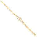 14K Yellow White Rose Goldolor Guadalupe ID Bracelet