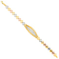 14K Yellow White Rose Goldolor Mama ID Bracelet