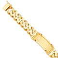 14K Yellow Gold Solid Link ID Bracelet