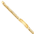 14K Yellow Gold Solid Link ID Bracelet