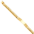 14K Yellow Gold Solid Link ID Bracelet