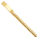 14K Yellow Gold Solid Link Military ID Bracelet