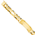 14K Yellow Gold Solid Link ID Bracelet