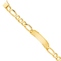 14K Yellow Gold Solid Link ID Bracelet