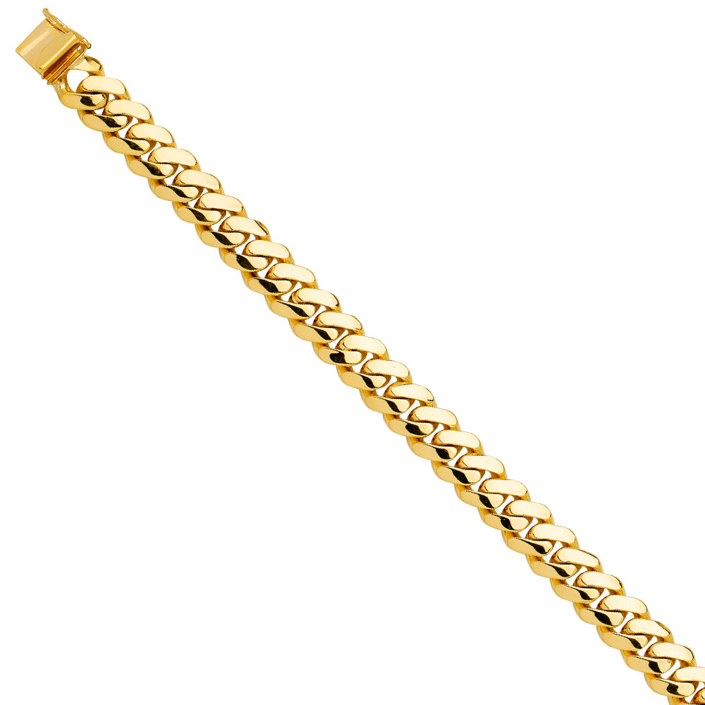 14K Yellow Gold Solid Link Bracelet