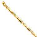 14K Yellow Gold Solid Link Bracelet