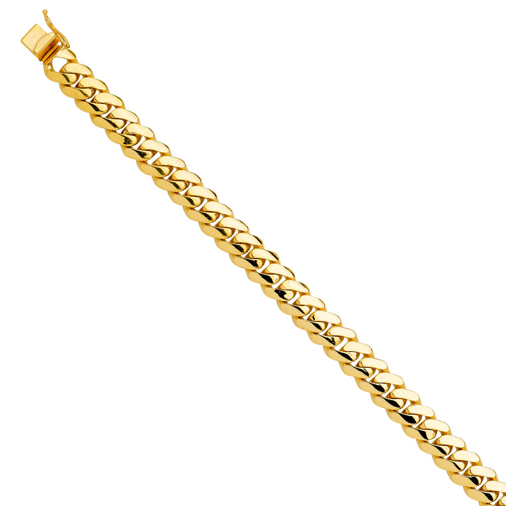 14K Yellow Gold Solid Link Bracelet
