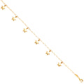 14K Yellow Gold Hanging Star Anklet