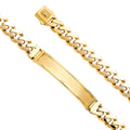 14K Yellow Gold 9.5 mm Hol-Cuban Monaco Br W/Frame Id