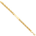14K Yellow Gold Stampato Br W/Plain ID For Junior