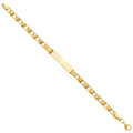 14K Yellow Gold Stampato Br W/Plain ID For Junior