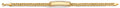 14K Two Tone Gold Hollow Cuban CZ ID Bracelet