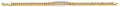 14K Two Tone Gold Hollow Cuban CZ ID Bracelet