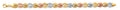 14K Yellow White Rose Gold Fancy Bracelet