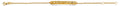 14K Yellow Gold Center Diamond Cut ID Bracelet