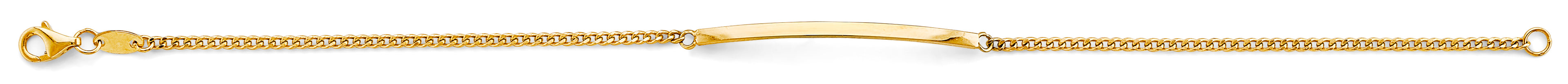 14K Yellow Gold Thin ID Bracelet