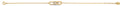14K Yellow Gold CZ Center ID Bracelet