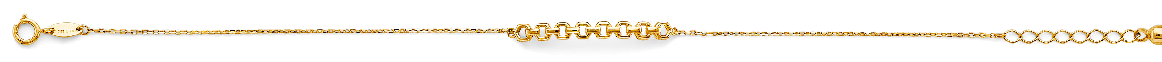 14K Yellow Gold Center ID Bracelet