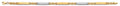 14K Two Tone Gold Greek Design Bracelet