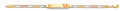 14K Yellow White Rose Gold Figaro Guadalupe ID Bracelet