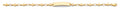 14K Yellow Gold Cross Plain ID Bracelet