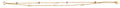 14K Yellow White Rose Gold 2 Line Ball Bracelet