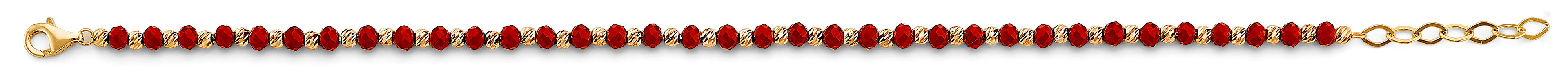 14K Yellow Gold Coral Bracelet