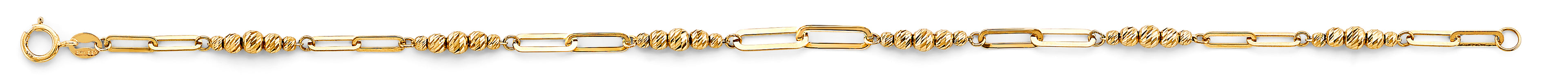 14K Yellow Gold Light Ball/Link Bracelet