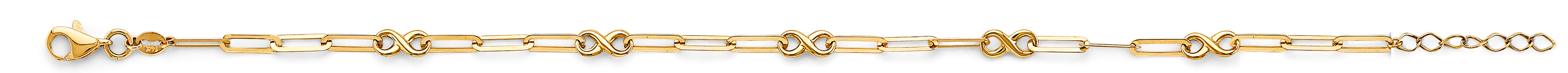 14K Yellow Gold Light Infiniti/Link Bracelet