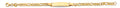 14K Yellow Gold Hollow Figaro Baby ID Bracelet