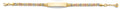 14K Yellow White Rose Gold CZ Baby ID Bracelet