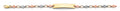 14K Yellow White Rose Gold Baby ID Bracelet