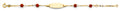 14K Yellow Gold Coral Baby ID Bracelet