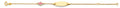 14K Yellow Gold Enamel Girl Baby ID Bracelet