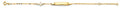 14K Yellow Gold Mop Cross Baby ID Bracelet