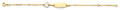 14K Yellow Gold Mop Heart Baby ID Bracelet