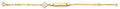 14K Yellow Gold Mop Clover Baby ID Bracelet