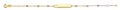 14K Yellow White Rose Gold Ball Baby ID Bracelet