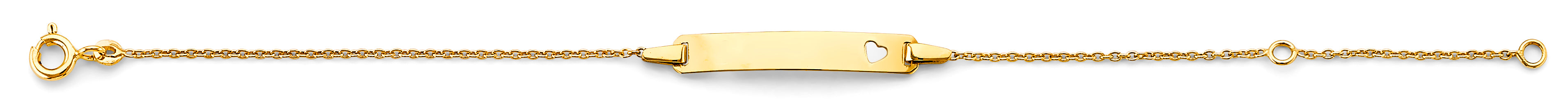 14K Yellow Gold Baby ID Bracelet