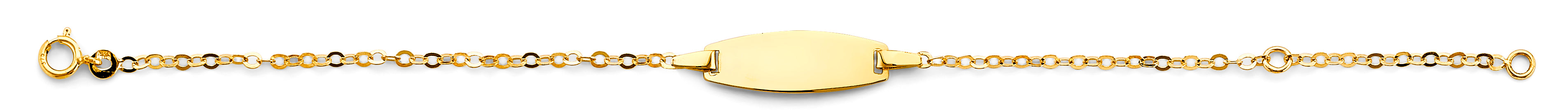 14K Yellow Gold Baby ID Bracelet